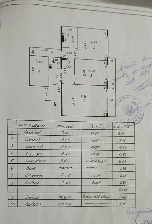 Apartament 3 camere, generos, zona Vadul Nou