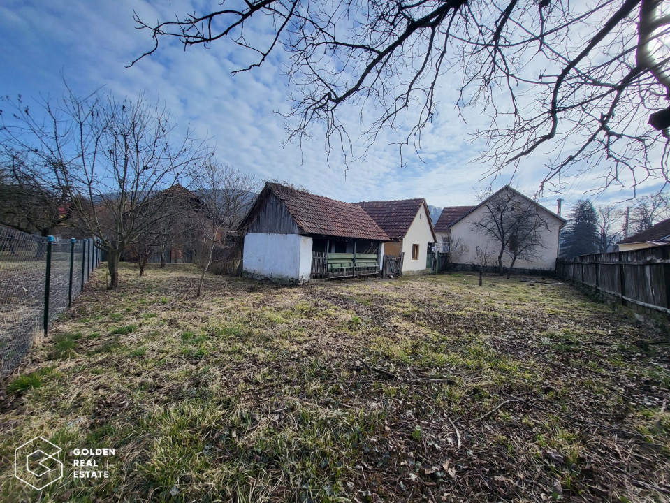 Casa cu doua corpuri de cladire si anexe, teren 1350 mp, Savarsin