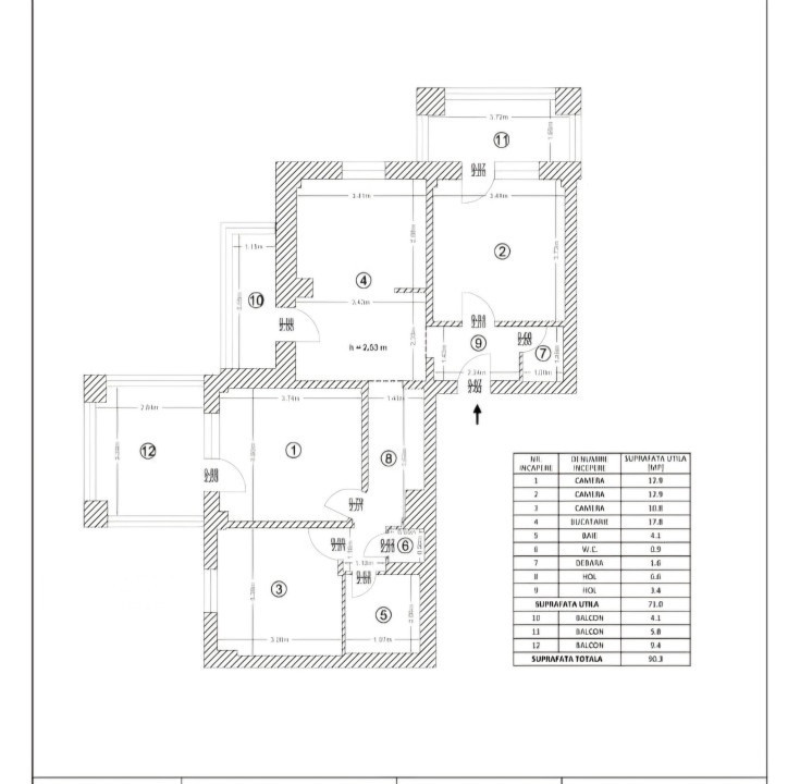 Apartament 4 camere, Otopeni, mobilat si utilat