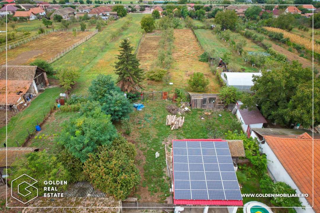 Casa, Peciu Nou, 267 mp utili, 3450 mp teren, panouri fotovoltaice, comision 0%