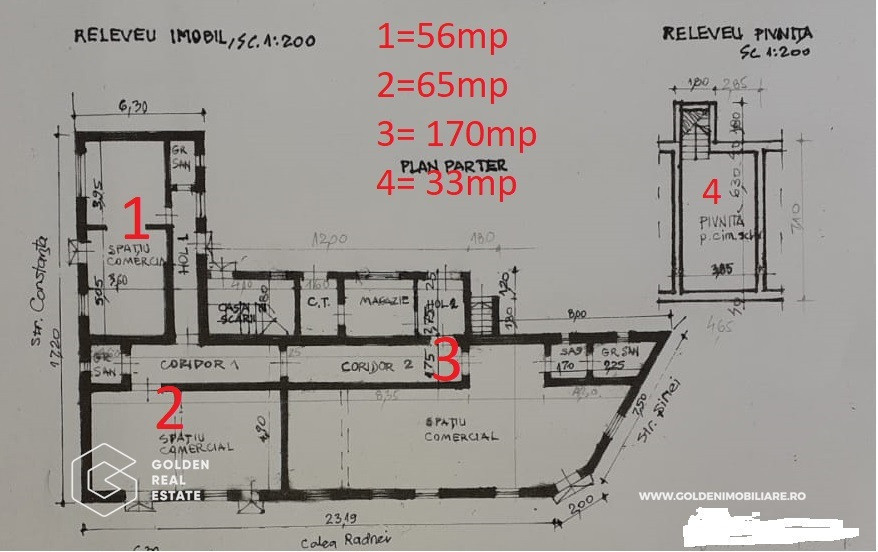 Spatiu comercial de inchiriat, 55 mp, Calea Radnei